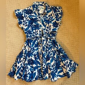 Floral Blue and White womens dress